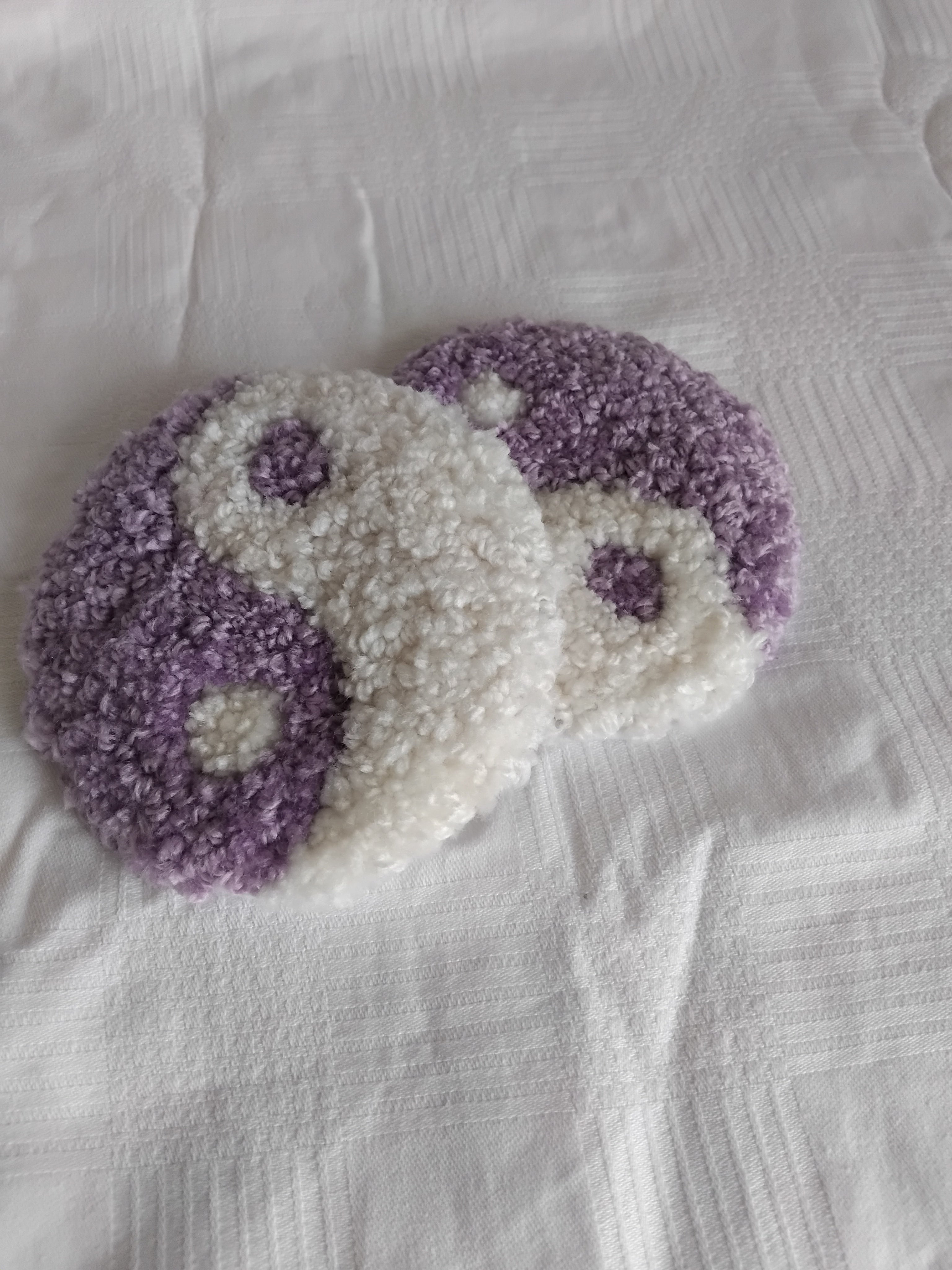 ying yang print coasters