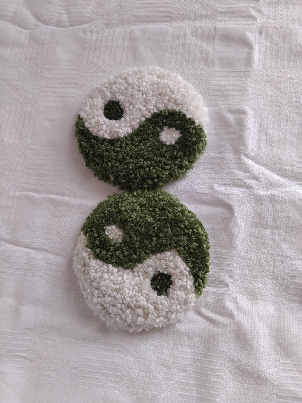 ying yang print coasters
