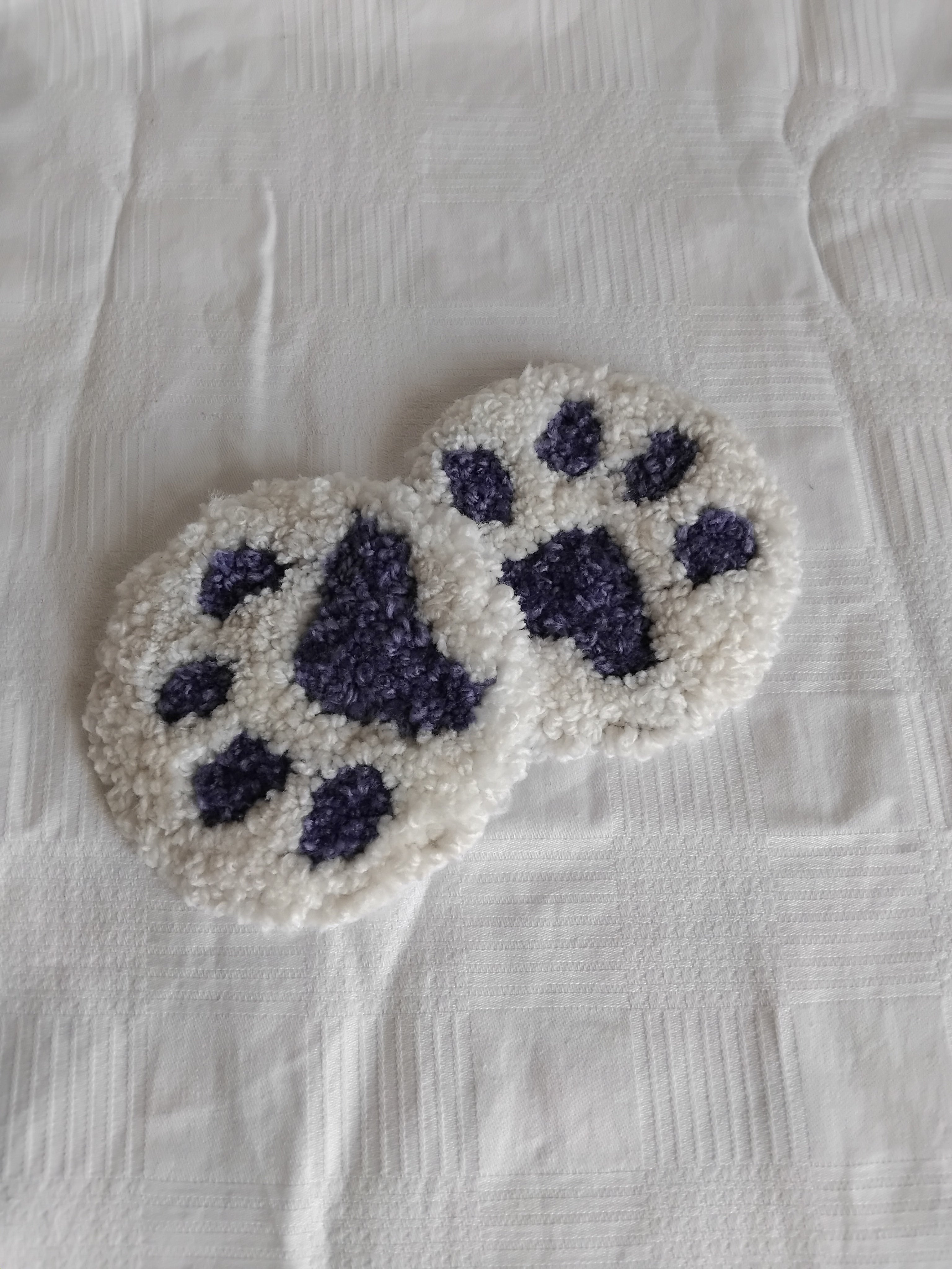 paw print coasters
