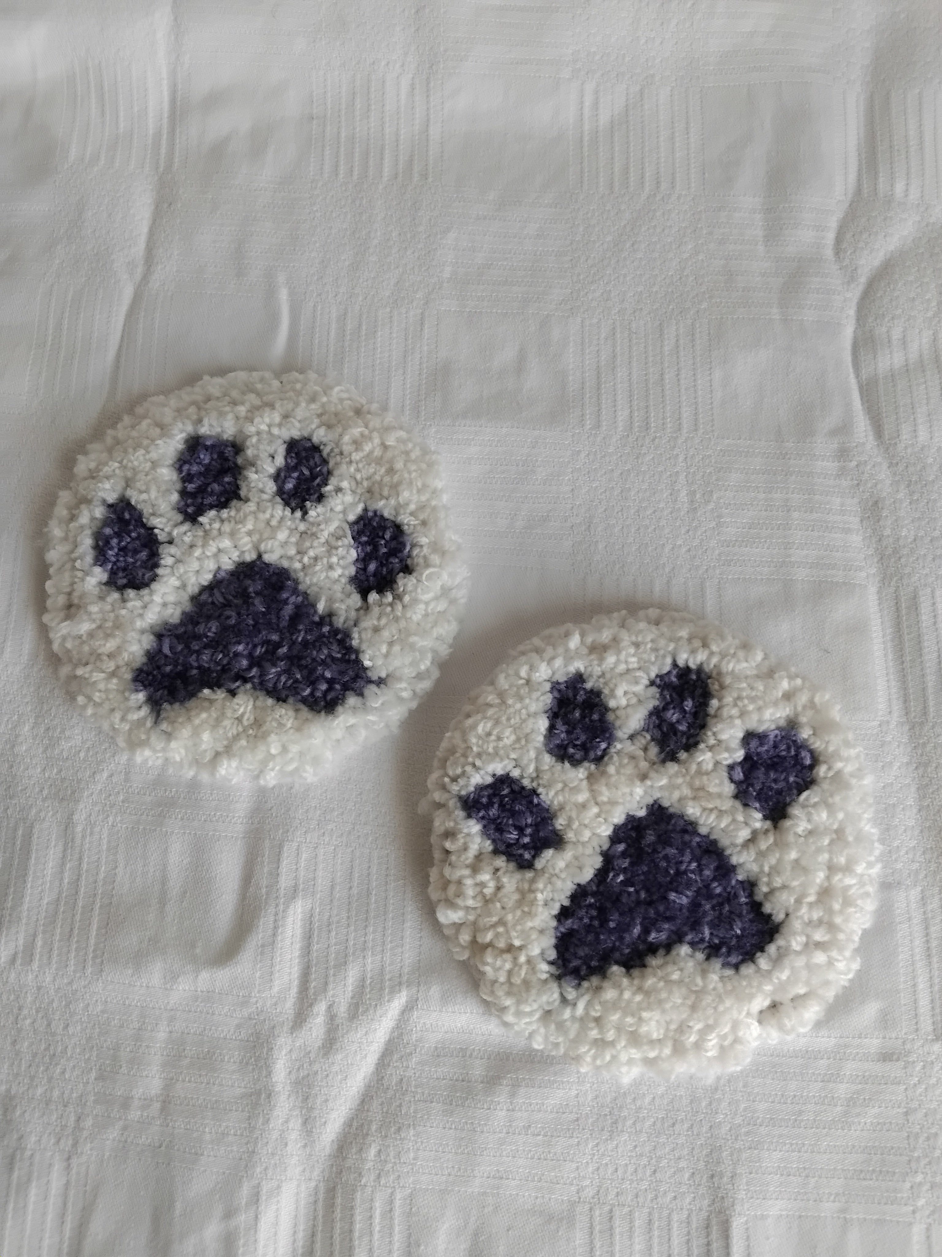 paw print coasters