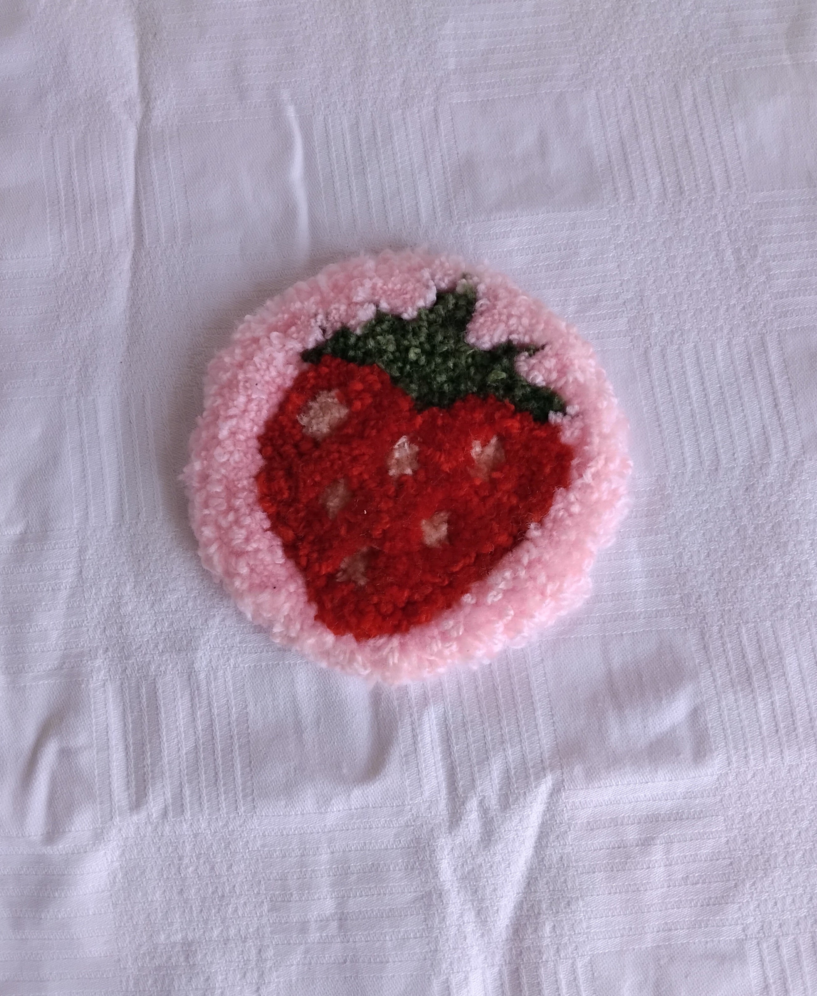 strawberry print coasters